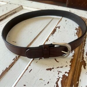 Leather hand tooled Brown belt with fish design Medium